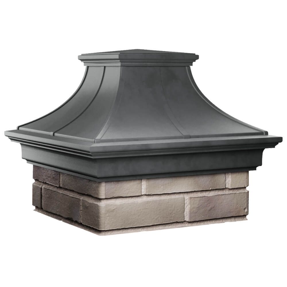 Колпак Zking Монблан Премиум Серый на столб 1.5х1.5 кирпича (385х385мм) в Иваново фото
