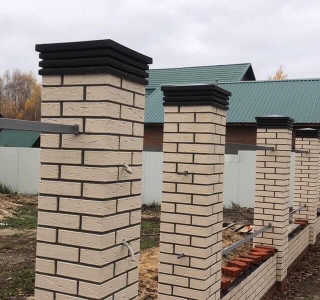 Колпак Zking Бона ХайТек Коричневый на столб 1.5х1.5 кирпича (385х385мм) в Иваново фото