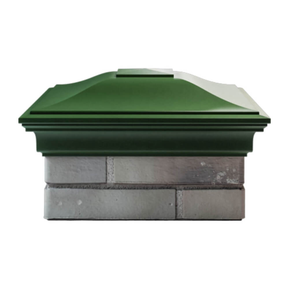 Колпак Zking Монблан Зеленый на столб 1.5х1.5 еврокирпича 0.7НФ (355х355мм) Иваново фото