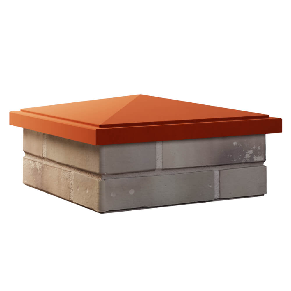 Колпак Zking БонаМоно Красный на столб 1.5х1.5 кирпича (385х385, 400х400мм) в Иваново фото