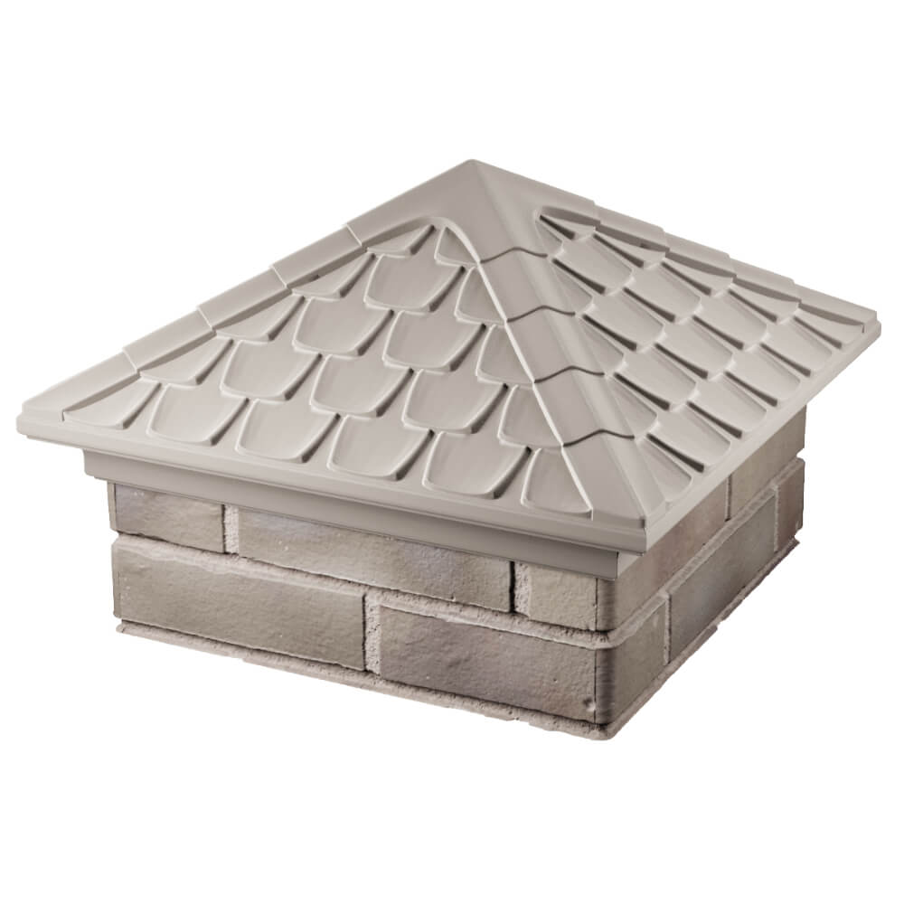 Колпак Zking Эльбрус Бежевый на столб 1.5х1.5 кирпича (385х385мм) в Иваново фото