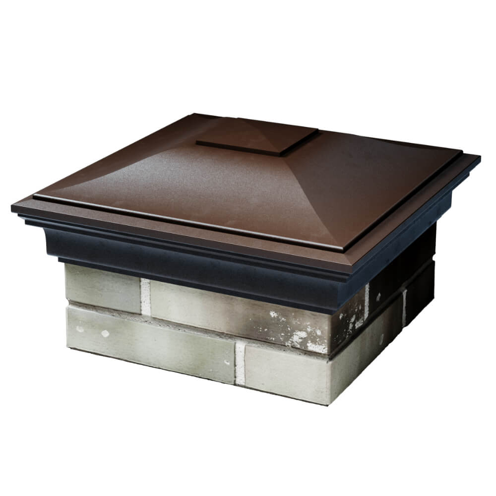 Колпак Zking Монблан Коричневый на столб 1.5х1.5 кирпича (385х385мм) в Иваново фото