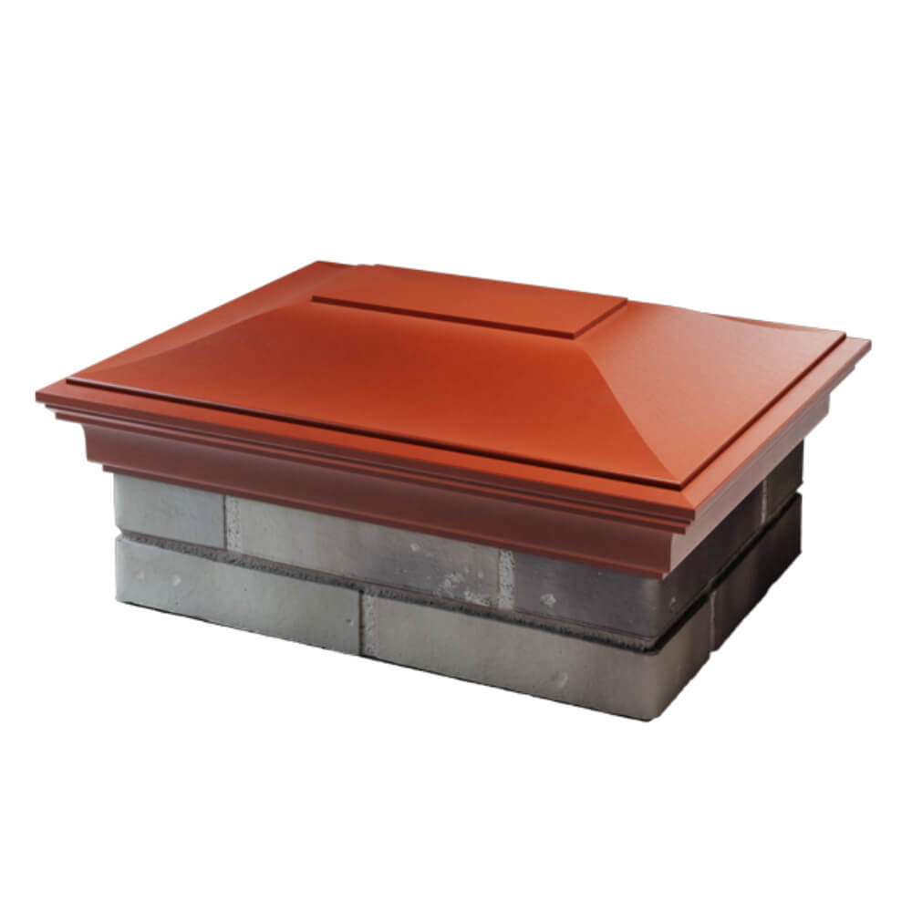 Колпак Zking Монблан Красный на столб 2х1.5 кирпича (515х385мм) в Иваново фото