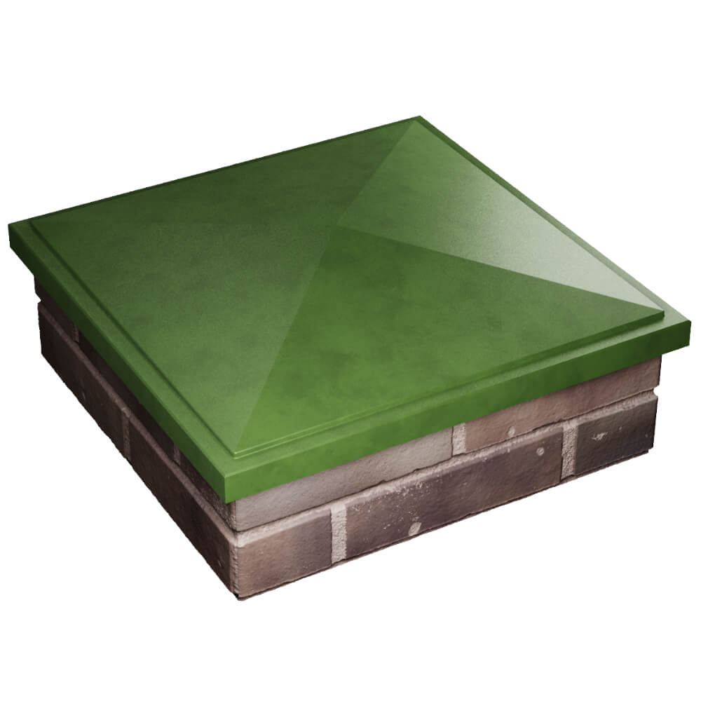 Колпак Zking БонаМоно Зеленый на столб 2х2 кирпича (515х515, 530х530мм) в Иваново фото