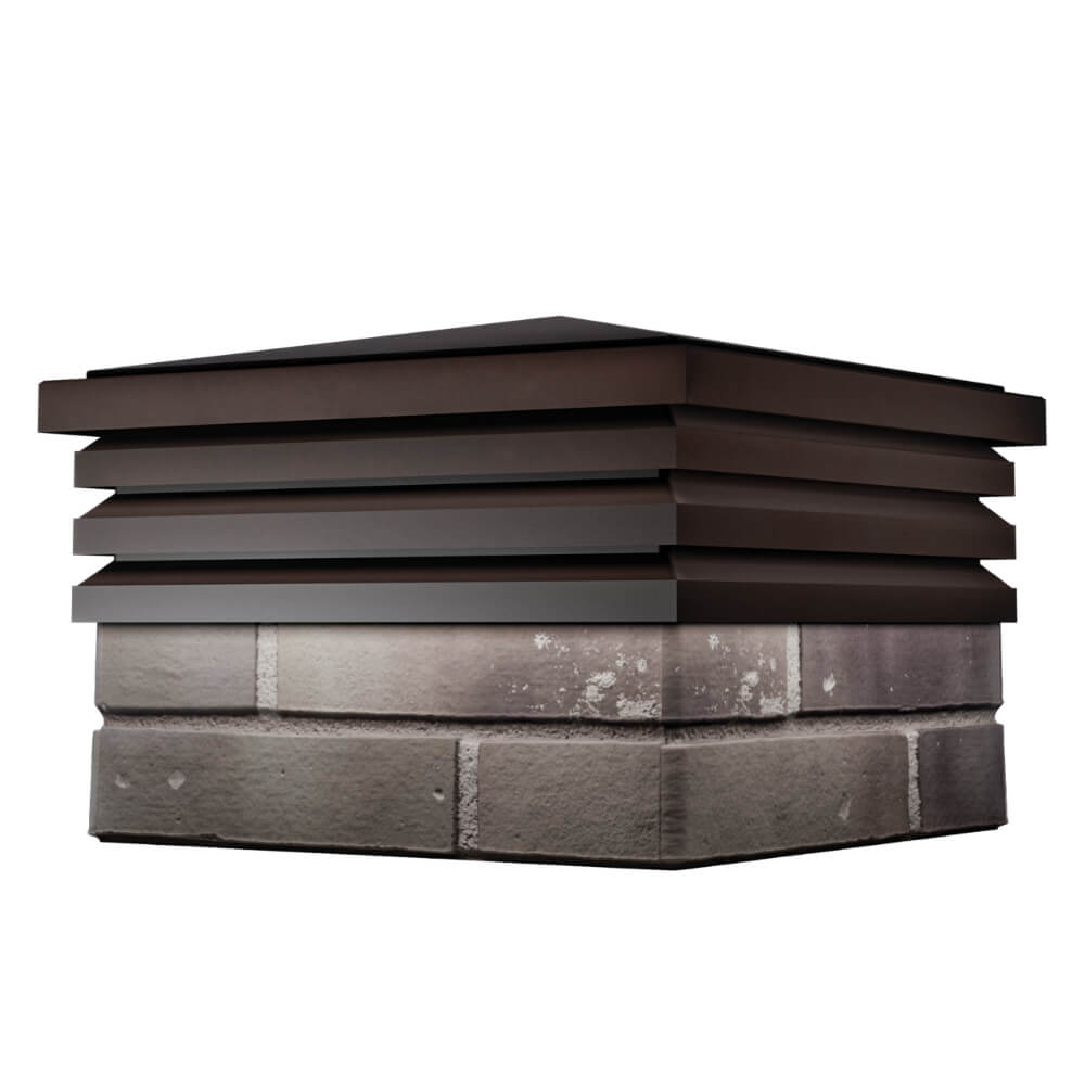 Колпак Zking Бона ХайТек Коричневый на столб 1.5х1.5 кирпича (385х385мм) в Иваново фото