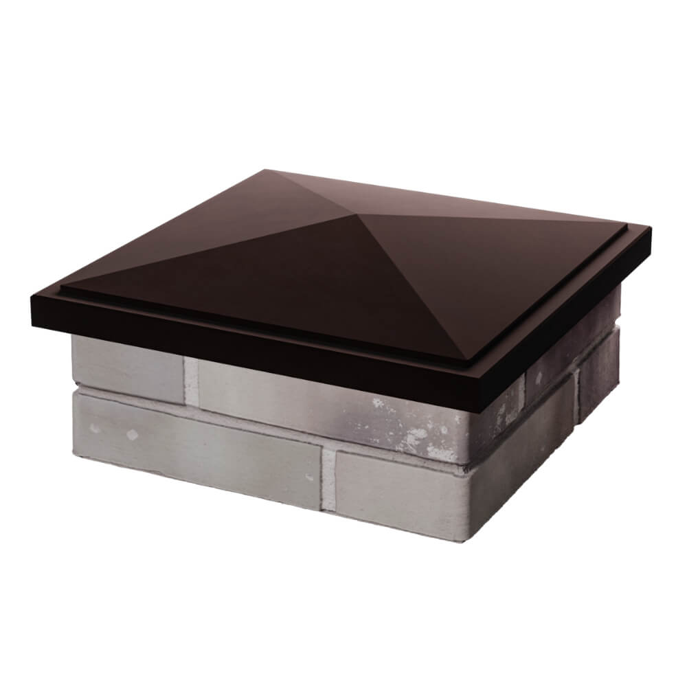 Колпак Zking БонаМоно Коричневый на столб 1.5х1.5 кирпича (385х385, 400х400мм) в Иваново фото