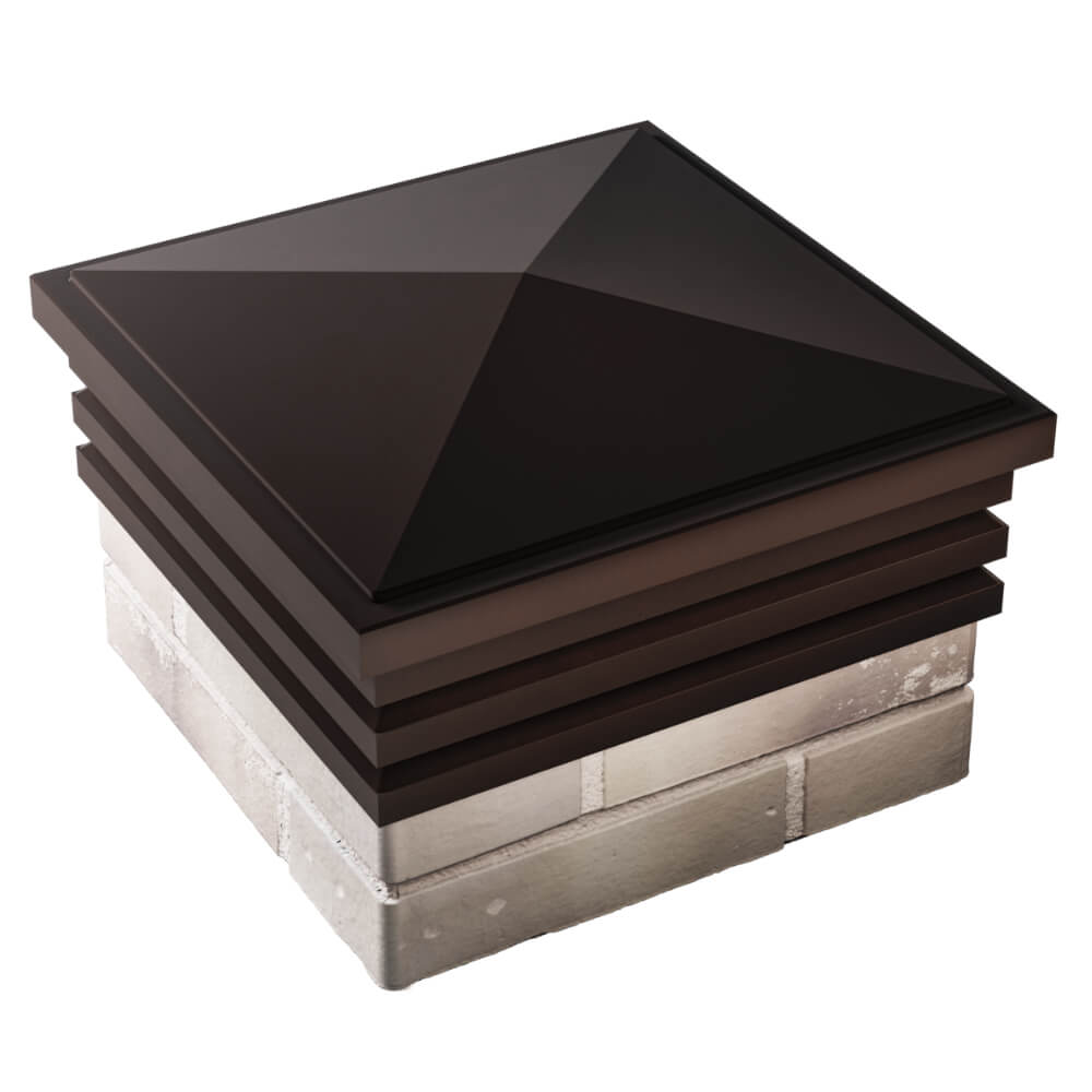 Колпак Zking Бона ХайТек Коричневый на столб 1.5х1.5 кирпича (385х385мм) в Иваново фото