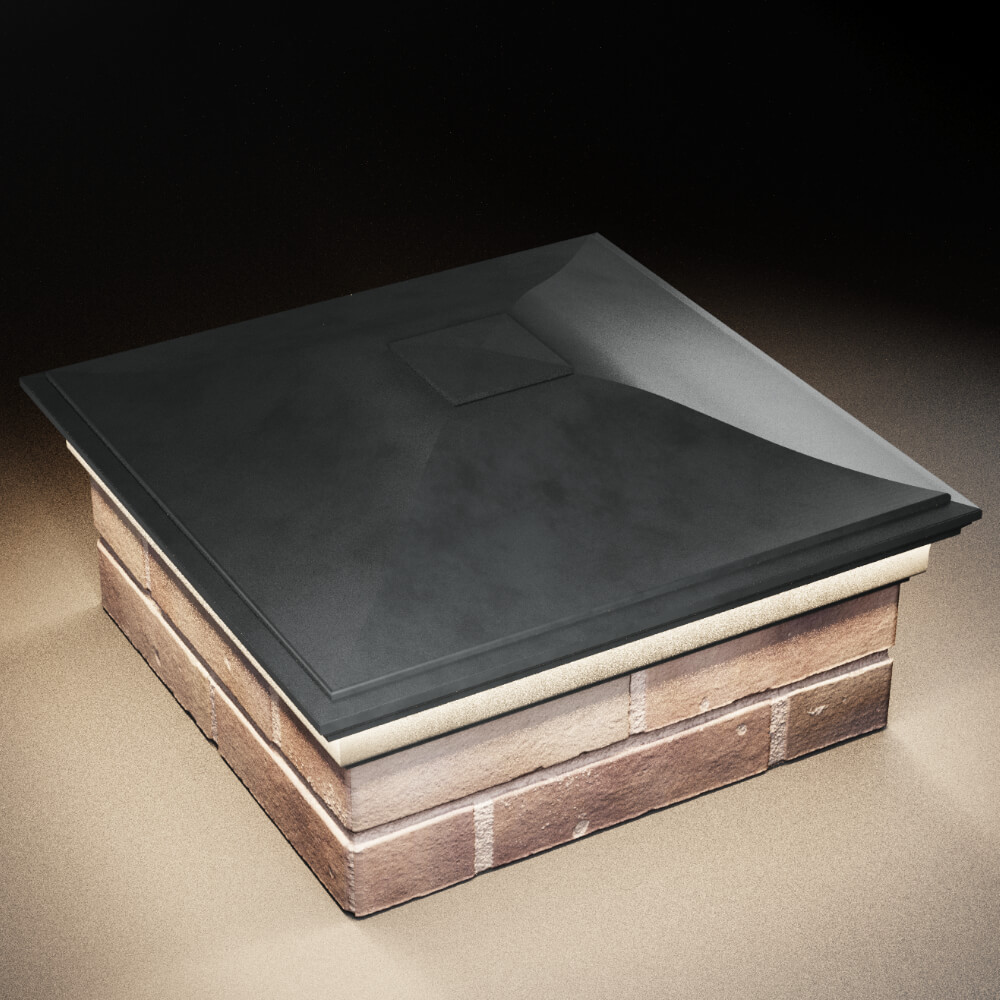 Колпак Zking Монблан Серый на столб 2х2 кирпича (515х515мм) c подсветкой в Иваново фото