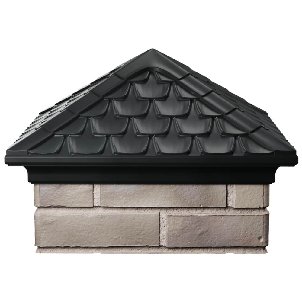 Колпак Zking Эльбрус Черный на столб 1.5х1.5 кирпича (385х385мм) Иваново фото