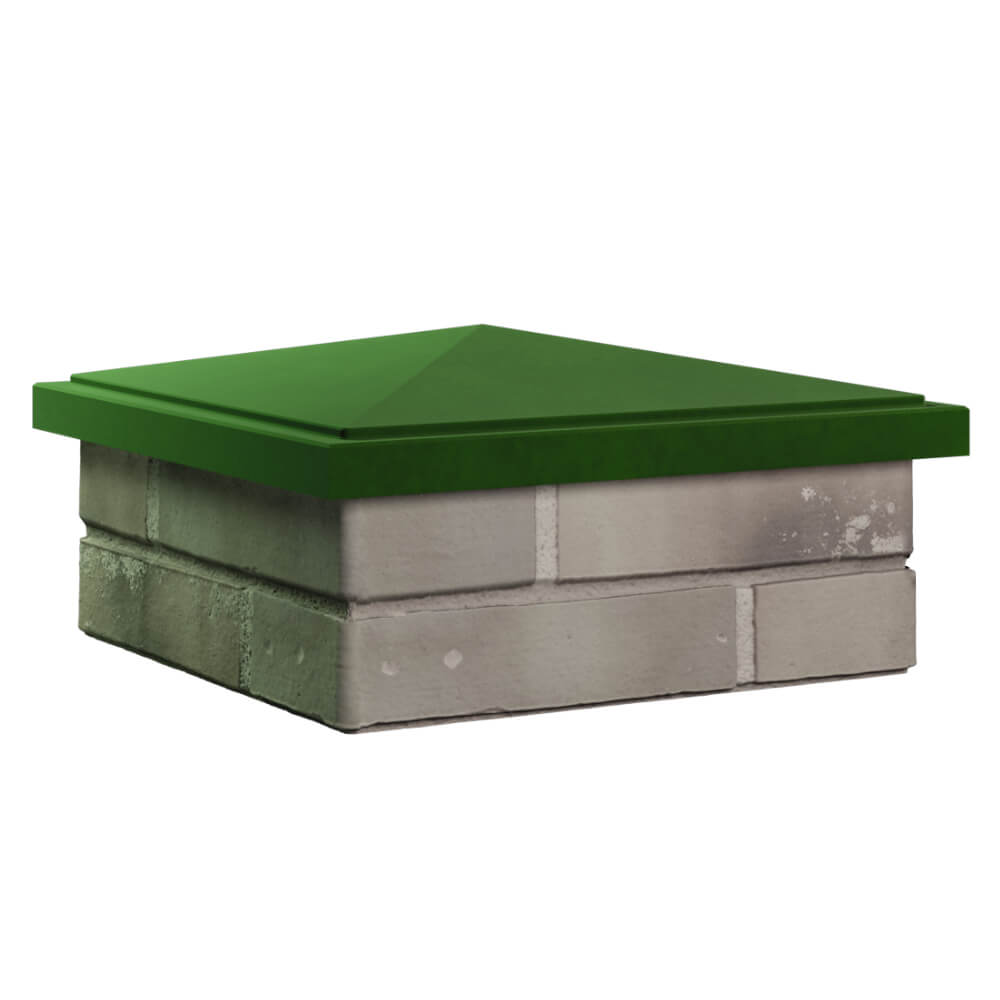 Колпак Zking БонаМоно Зеленый на столб 1.5х1.5 кирпича (385х385, 400х400мм) в Иваново фото