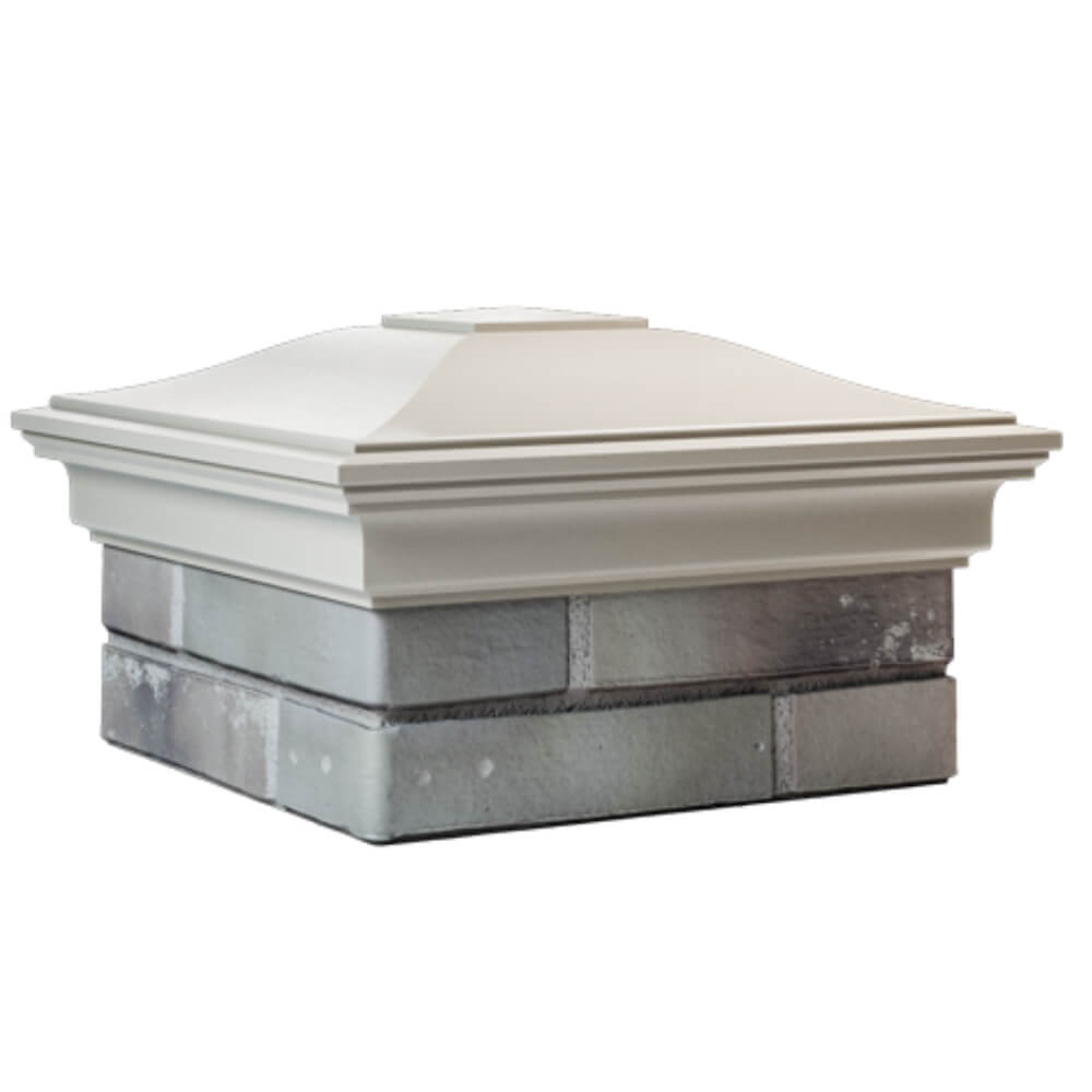 Колпак Zking Монблан Бежевый на столб 1.5х1.5 кирпича (385х385мм) в Иваново фото