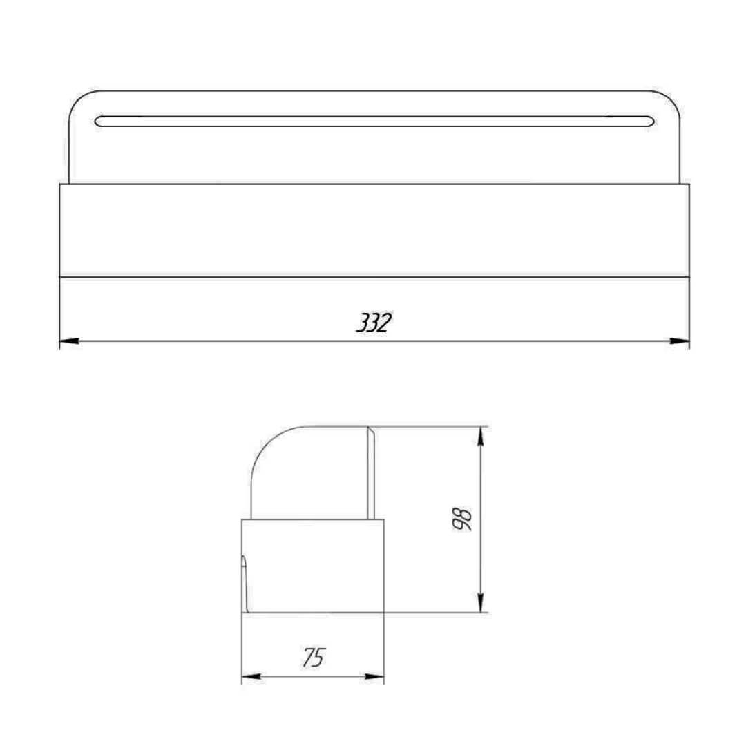 LED Светильник для шаговой плиты STONE Светлая Галька 330х75х98мм в Иваново фото