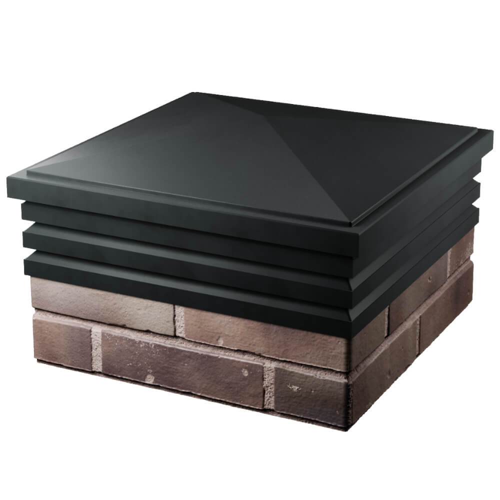 Колпак Zking Бона ХайТек Черный на столб 2х2 кирпича (513х513мм) в Иваново фото