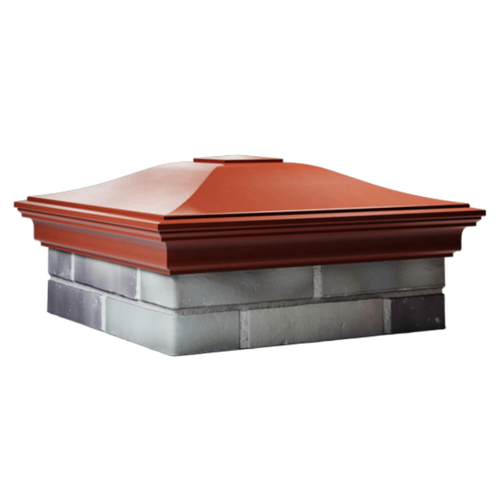 Колпак Zking Монблан Красный на столб 2х2 кирпича (515х515мм) в Иваново фото