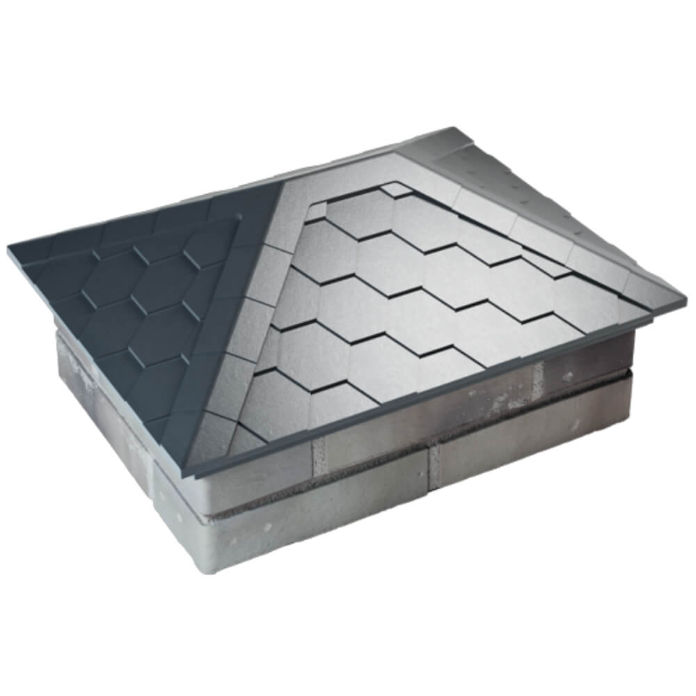 Колпак Zking Эверест Серый на столб 2х1.5 кирпича (520х390мм) Иваново фото