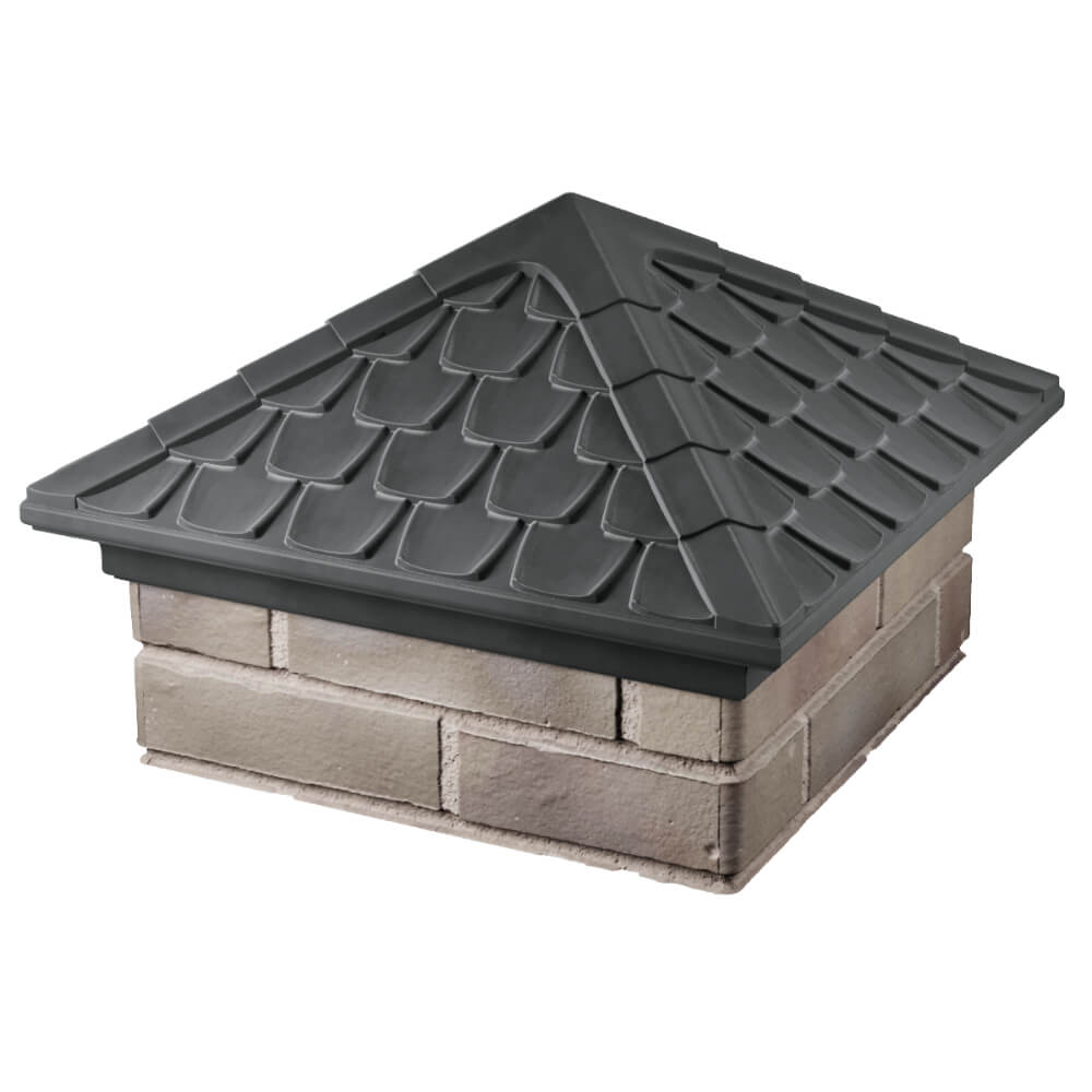 Колпак Zking Эльбрус Серый на столб 1.5х1.5 кирпича (385х385мм) в Иваново фото