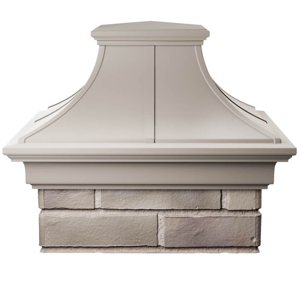 Колпак Zking Монблан Премиум Бежевый на столб 1.5х1.5 кирпича (385х385мм) Иваново фото