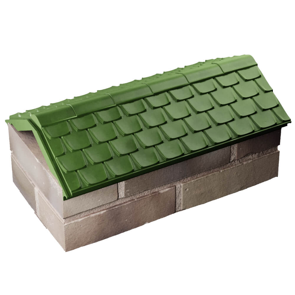 Парапет Zking Эльбрус Зеленый с посадкой на 1 кирпич (255мм) в Иваново фото