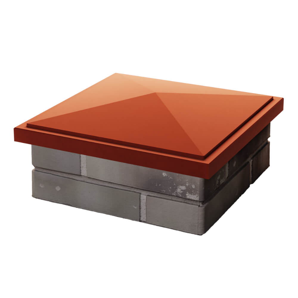 Колпак Zking БонаМоно Красный на столб 1.5х1.5 кирпича (385х385, 400х400мм) в Иваново фото