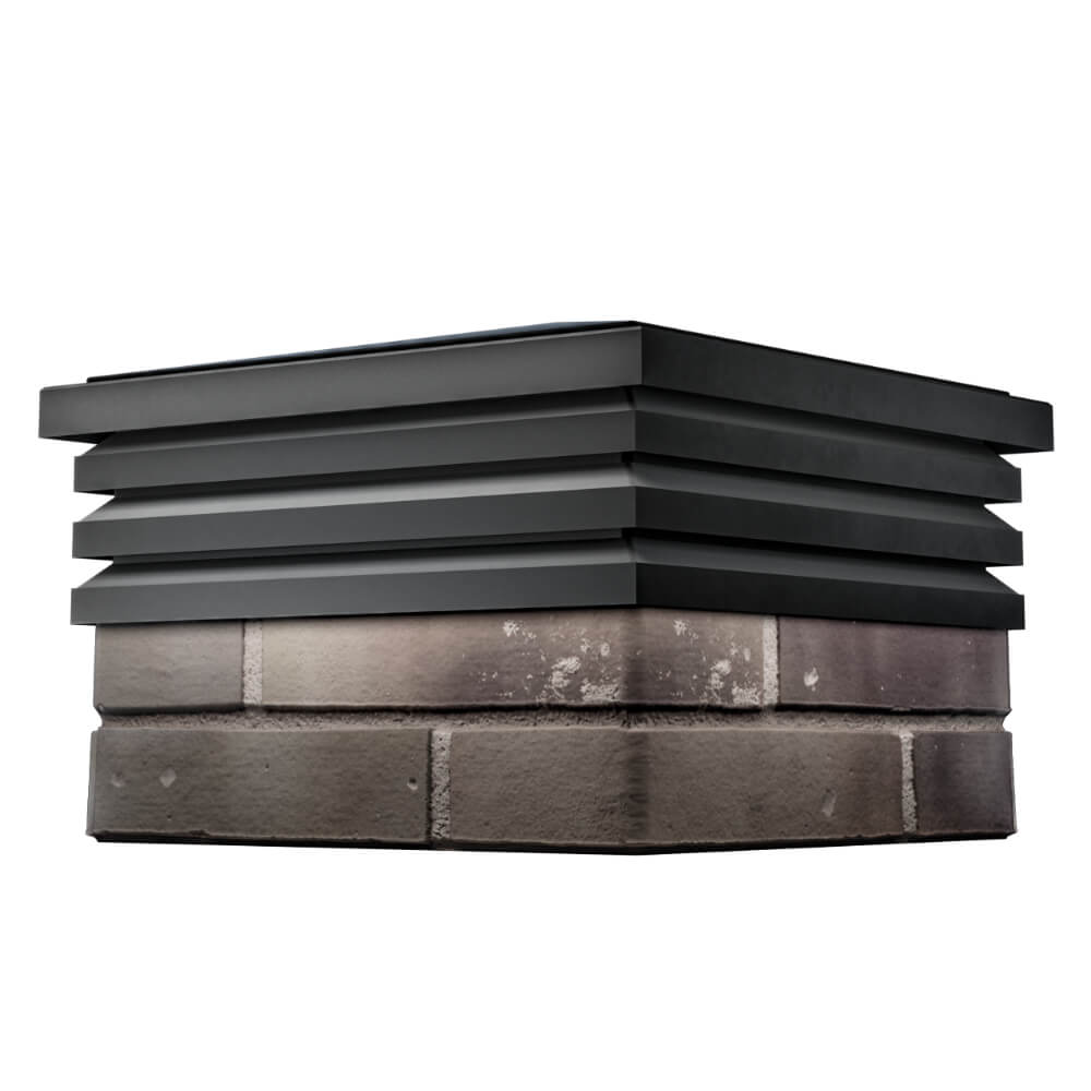 Колпак Zking Бона ХайТек Черный на столб 1.5х1.5 кирпича (385х385мм) в Иваново фото