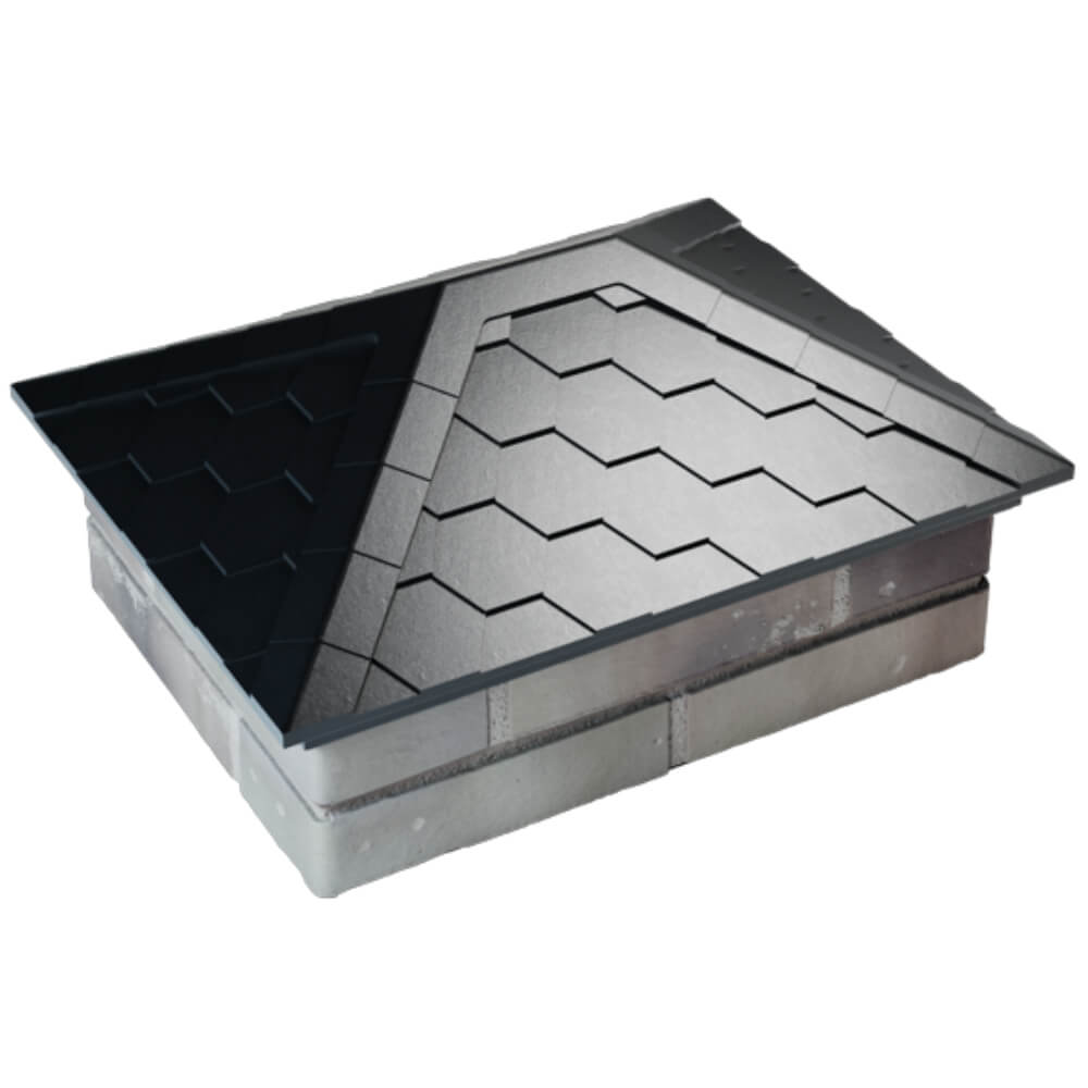 Колпак Zking Эверест Черный на столб 2х1.5 кирпича (520х390мм) Иваново фото