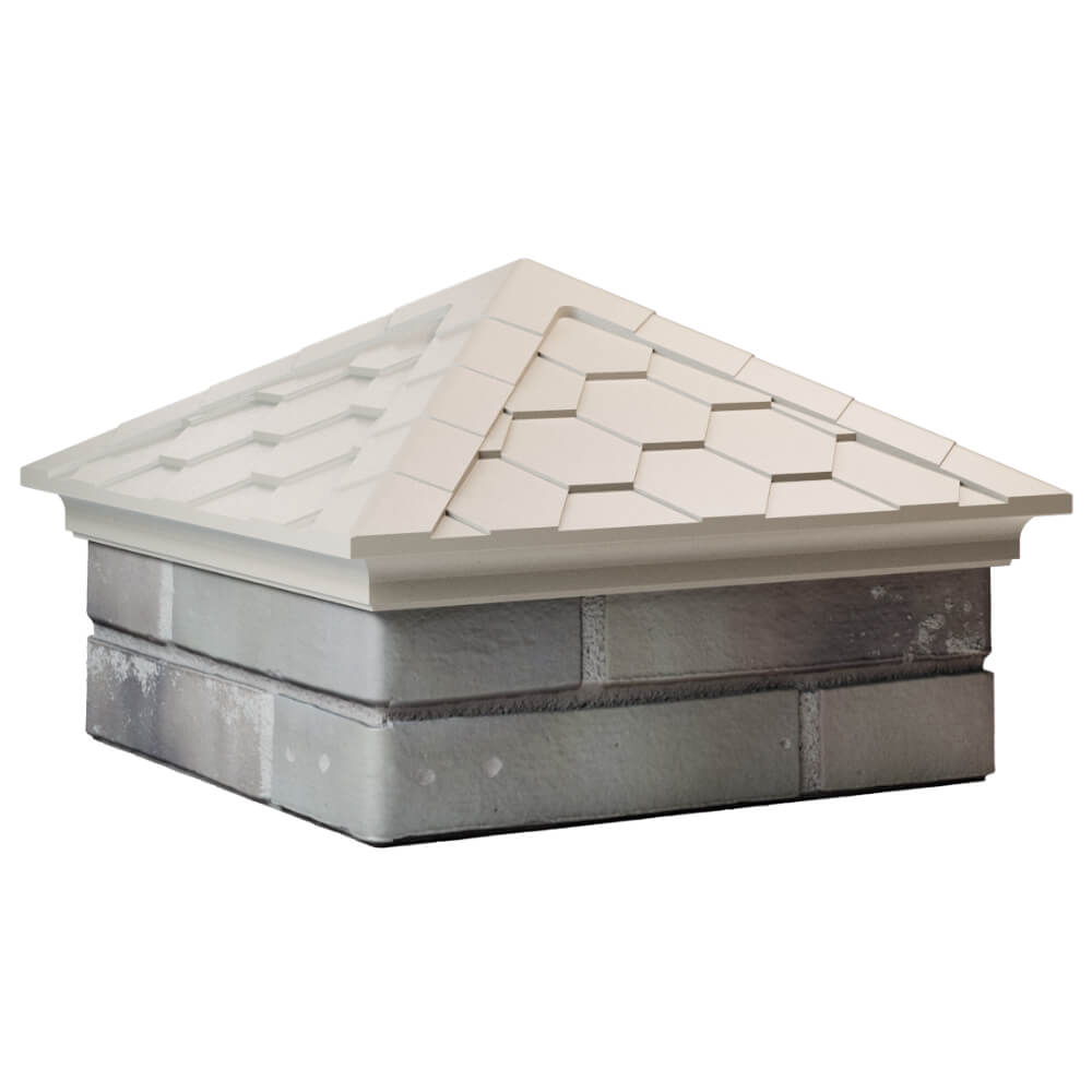 Колпак Zking Эверест Бежевый на столб 1.5х1.5 кирпича (390х390мм) в Иваново фото