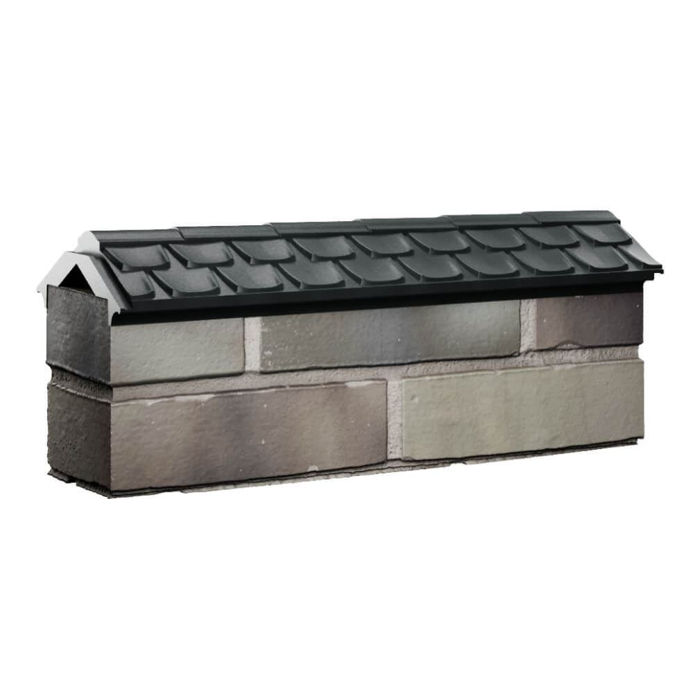 Парапет Zking Эльбрус Черный с посадкой на 0.5 кирпича (130мм) Иваново фото