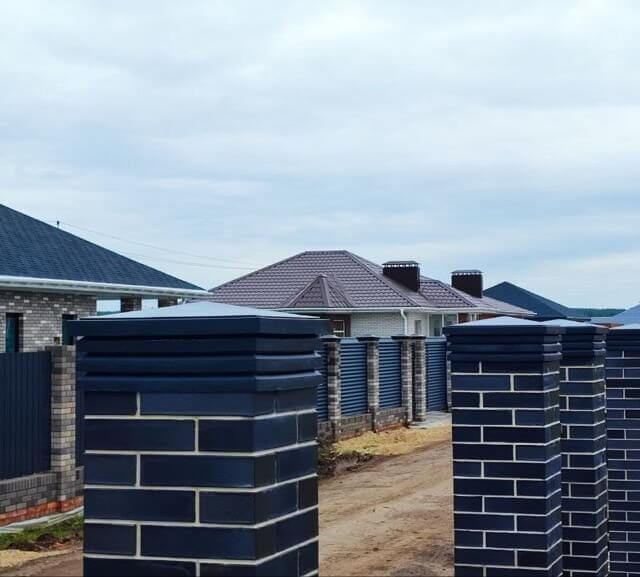 Колпак Zking Бона ХайТек Серый на столб 1.5х1.5 кирпича (385х385мм) в Иваново фото