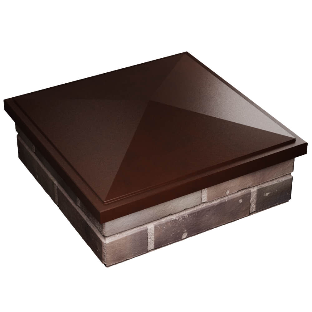 Колпак Zking БонаМоно Коричневый на столб 2х2 кирпича (515х515, 530х530мм) в Иваново фото