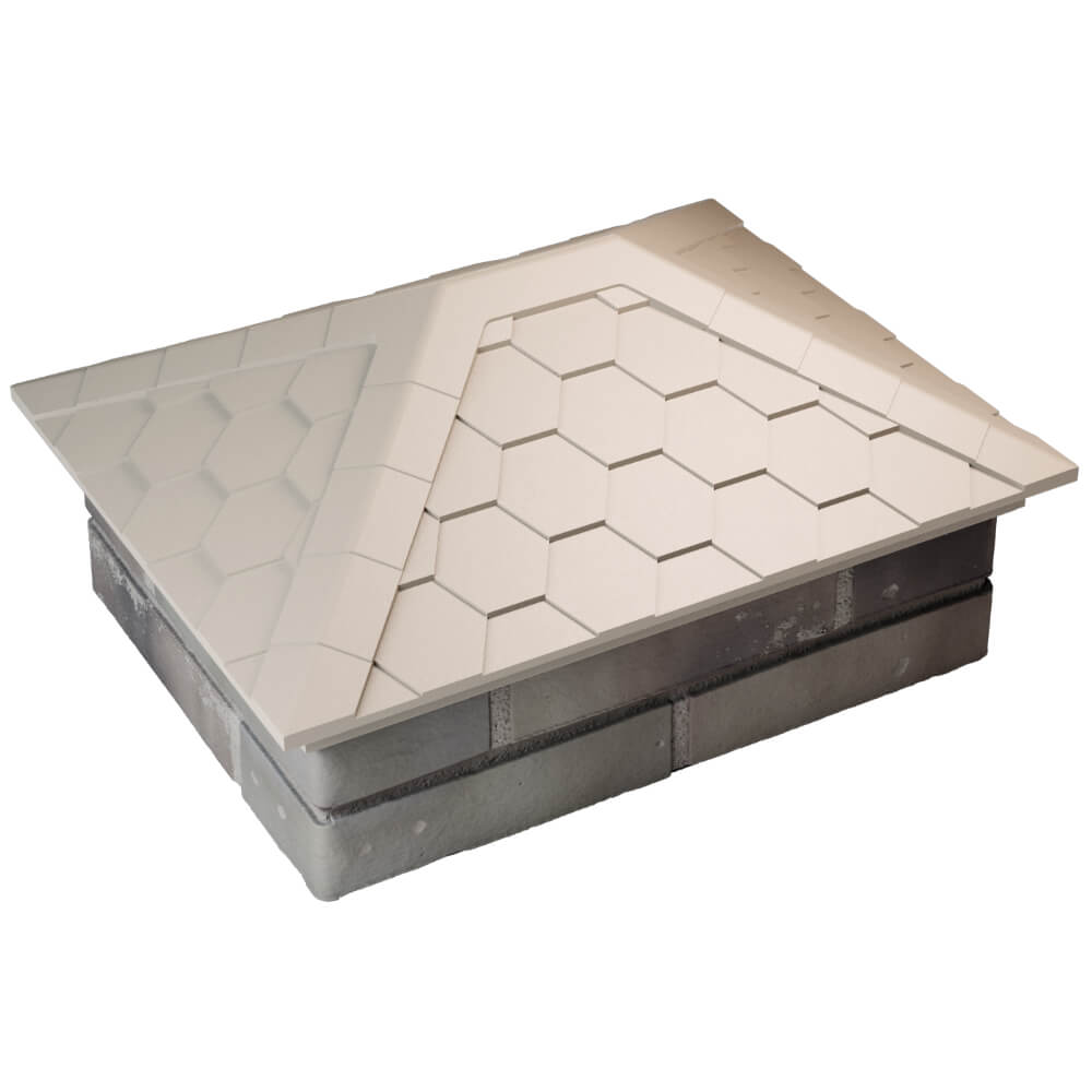 Колпак Zking Эверест Бежевый на столб 2х1.5 кирпича (520х390мм) Иваново фото