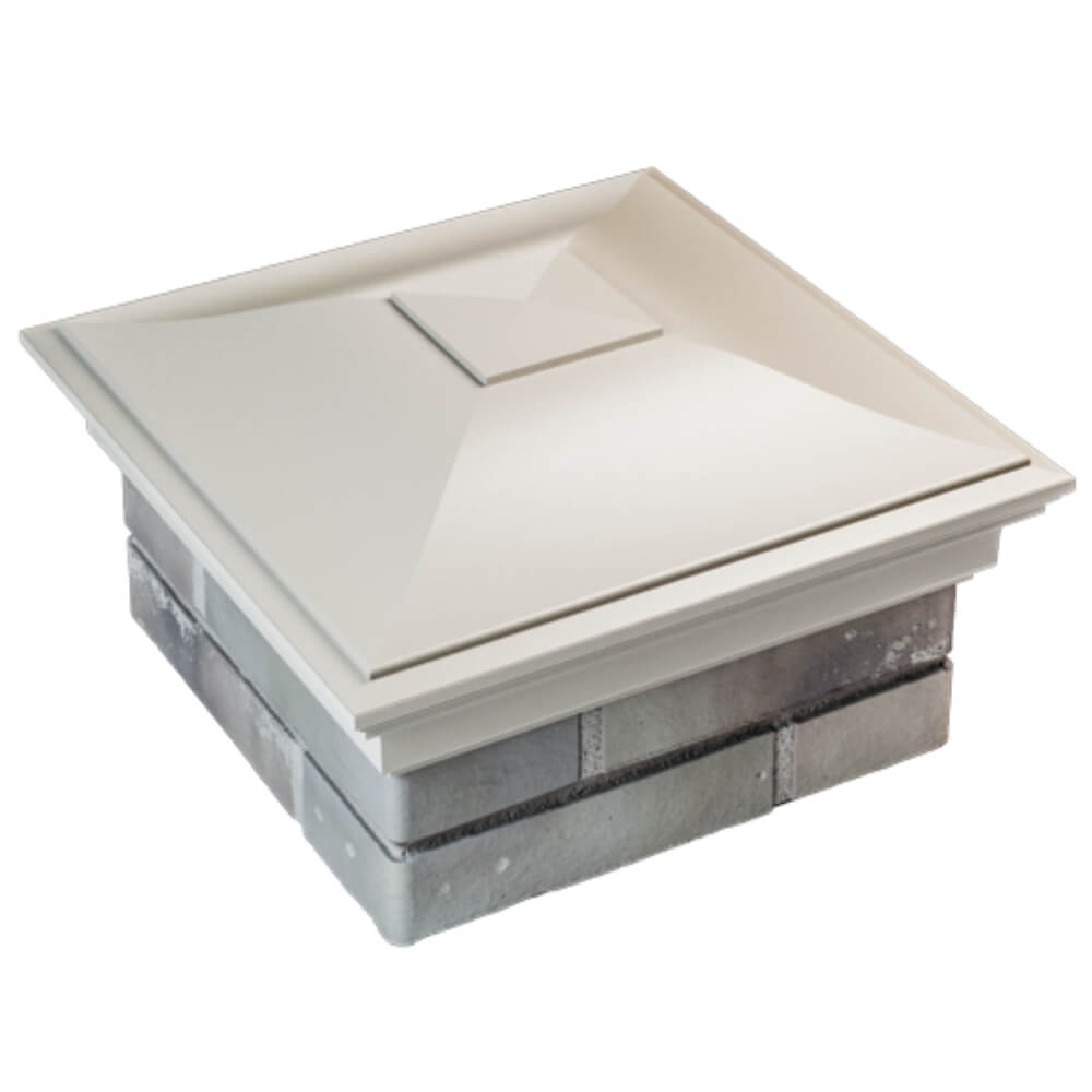 Колпак Zking Монблан Бежевый на столб 1.5х1.5 кирпича (385х385мм) в Иваново фото