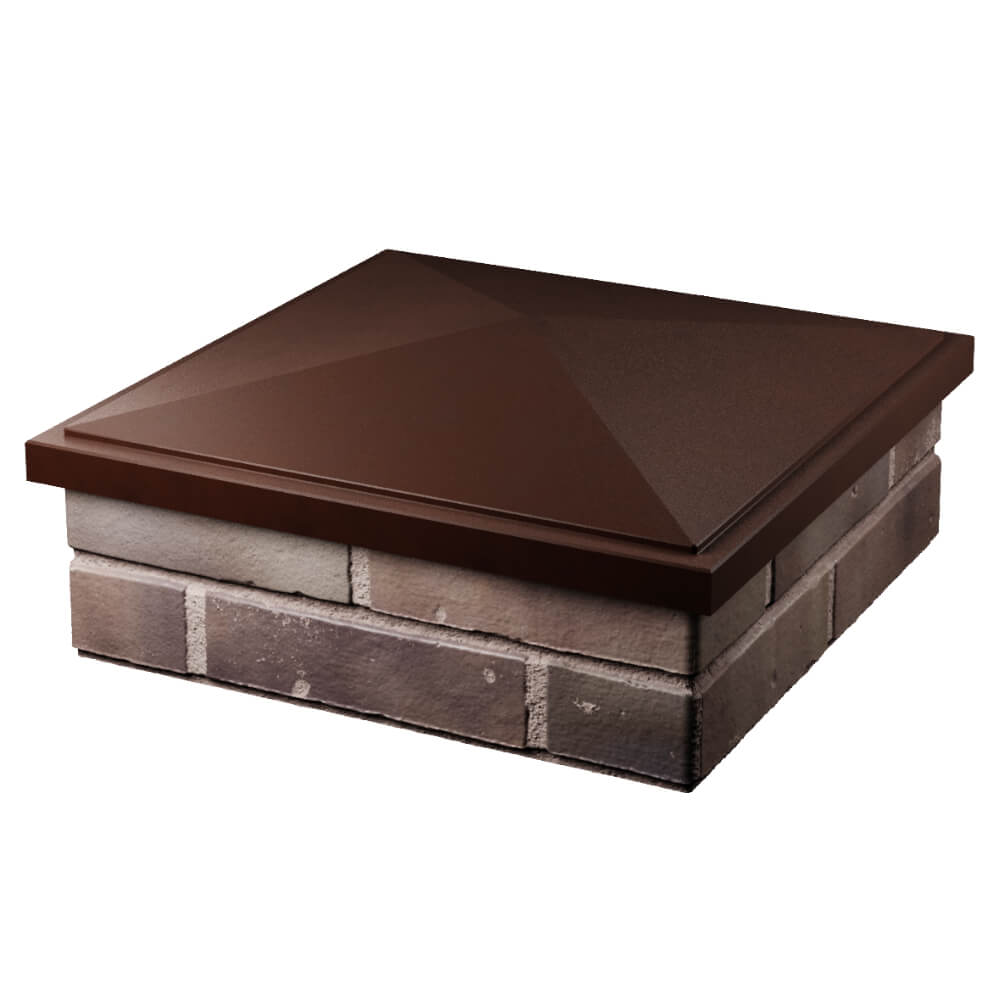 Колпак Zking БонаМоно Коричневый на столб 2х2 кирпича (515х515, 530х530мм) в Иваново фото