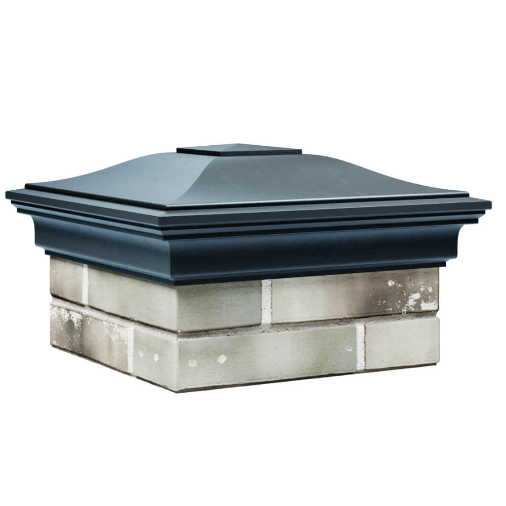 Колпак Zking Монблан Серый на столб 1.5х1.5 кирпича (385х385мм) в Иваново фото