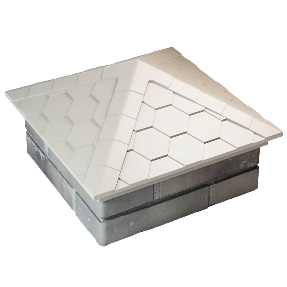 Колпак Zking Эверест Бежевый на столб 1.5х1.5 кирпича (390х390мм) в Иваново фото