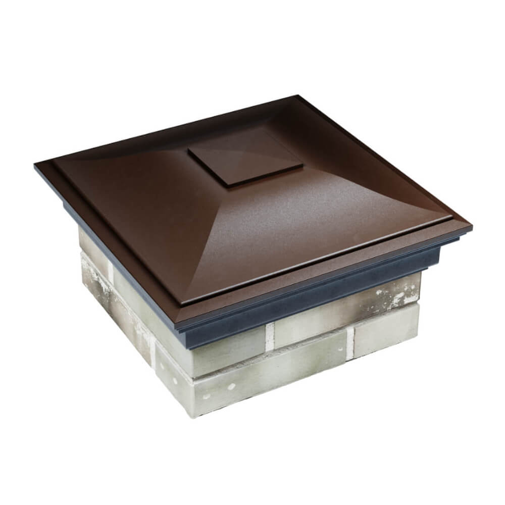 Колпак Zking Монблан Коричневый на столб 1.5х1.5 еврокирпича 0.7НФ (355х355мм) в Иваново фото