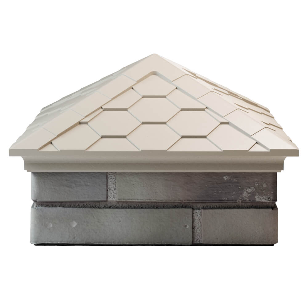 Колпак Zking Эверест Бежевый на столб 1.5х1.5 кирпича (390х390мм) Иваново фото