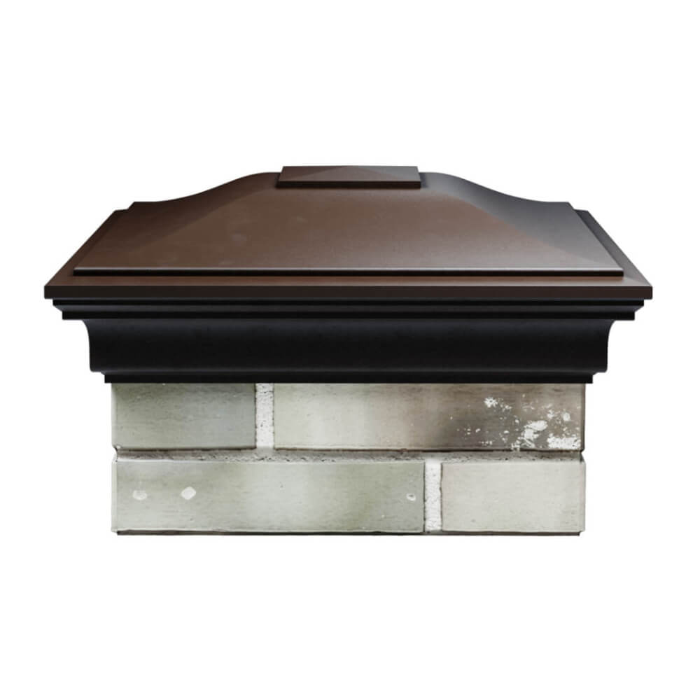 Колпак Zking Монблан Коричневый на столб 1.5х1.5 еврокирпича 0.7НФ (355х355мм) Иваново фото