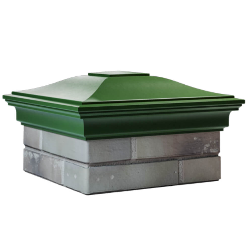 Колпак Zking Монблан Зеленый на столб 1.5х1.5 кирпича (385х385мм) в Иваново фото