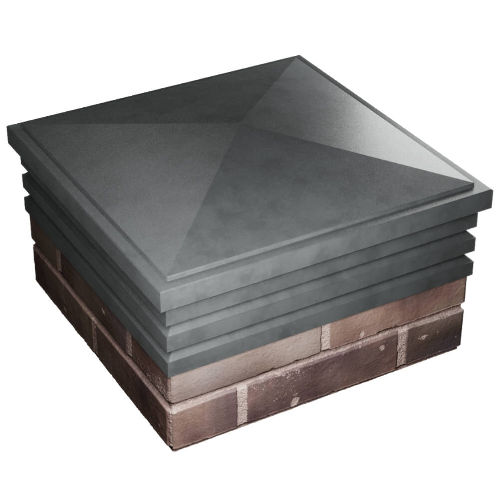 Колпак Zking Бона ХайТек Серый на столб 2х2 кирпича (513х513мм) в Иваново фото