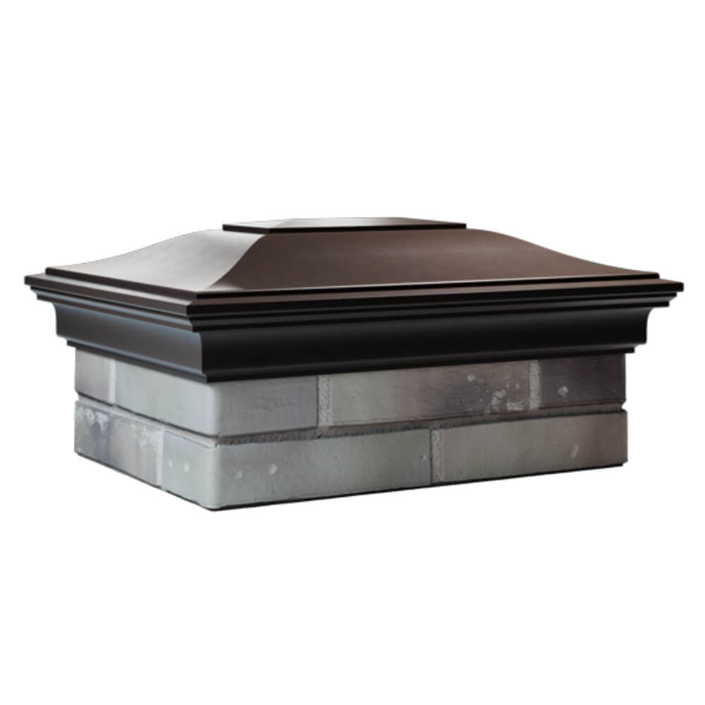 Колпак Zking Монблан Коричневый на столб 2х1.5 кирпича (515х385мм) в Иваново фото