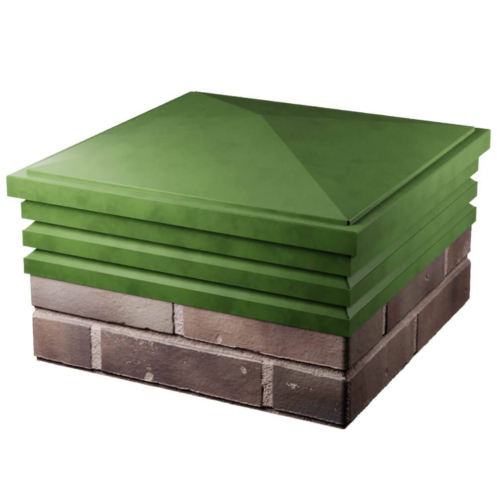 Колпак Zking Бона ХайТек Зеленый на столб 2х2 кирпича (513х513мм) в Иваново фото