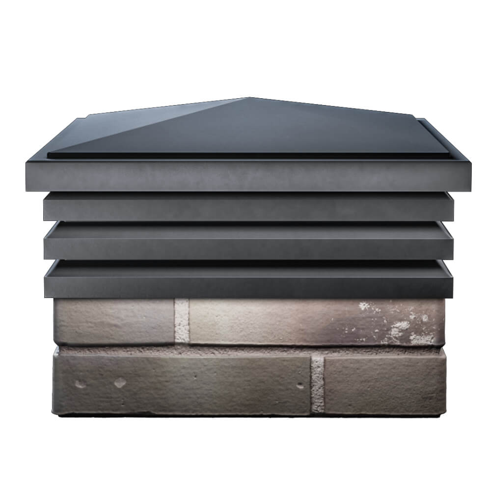 Колпак Zking Бона ХайТек Серый на столб 1.5х1.5 кирпича (385х385мм) Иваново фото