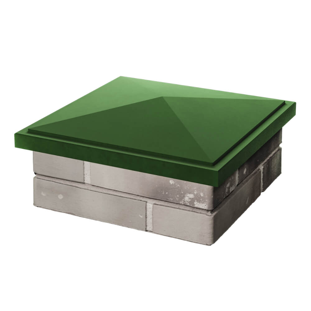 Колпак Zking БонаМоно Зеленый на столб 1.5х1.5 кирпича (385х385, 400х400мм) в Иваново фото