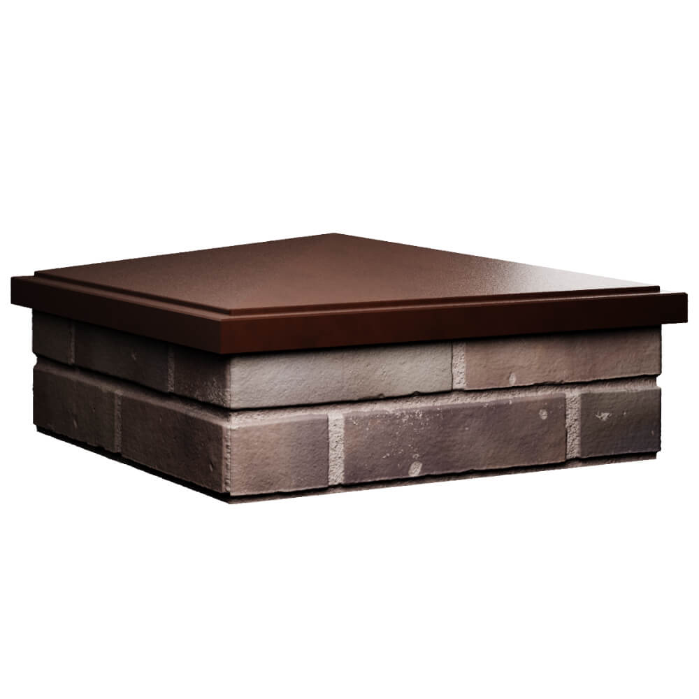 Колпак Zking БонаМоно Коричневый на столб 2х2 кирпича (515х515, 530х530мм) в Иваново фото