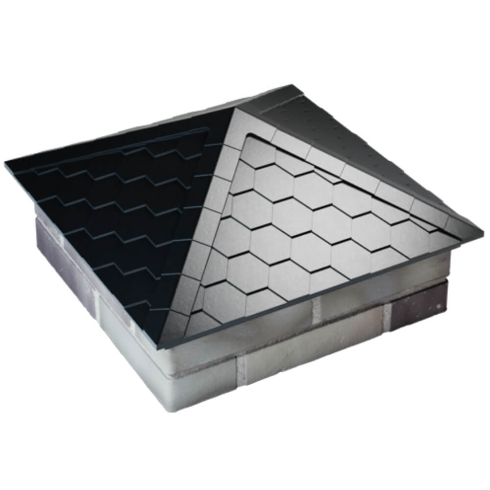 Колпак Zking Эверест Черный на столб 2х2 кирпича (535х535мм) Иваново фото