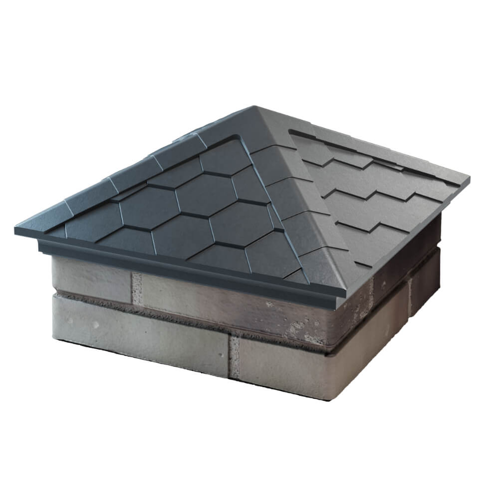 Колпак Zking Эверест Серый на столб 1.5х1.5 кирпича (390х390мм) в Иваново фото