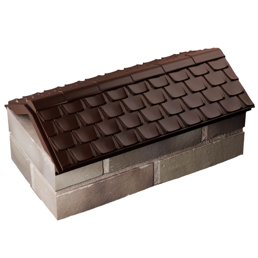 Парапет Zking Эльбрус Коричневый с посадкой на 1 кирпич (255мм) в Иваново фото