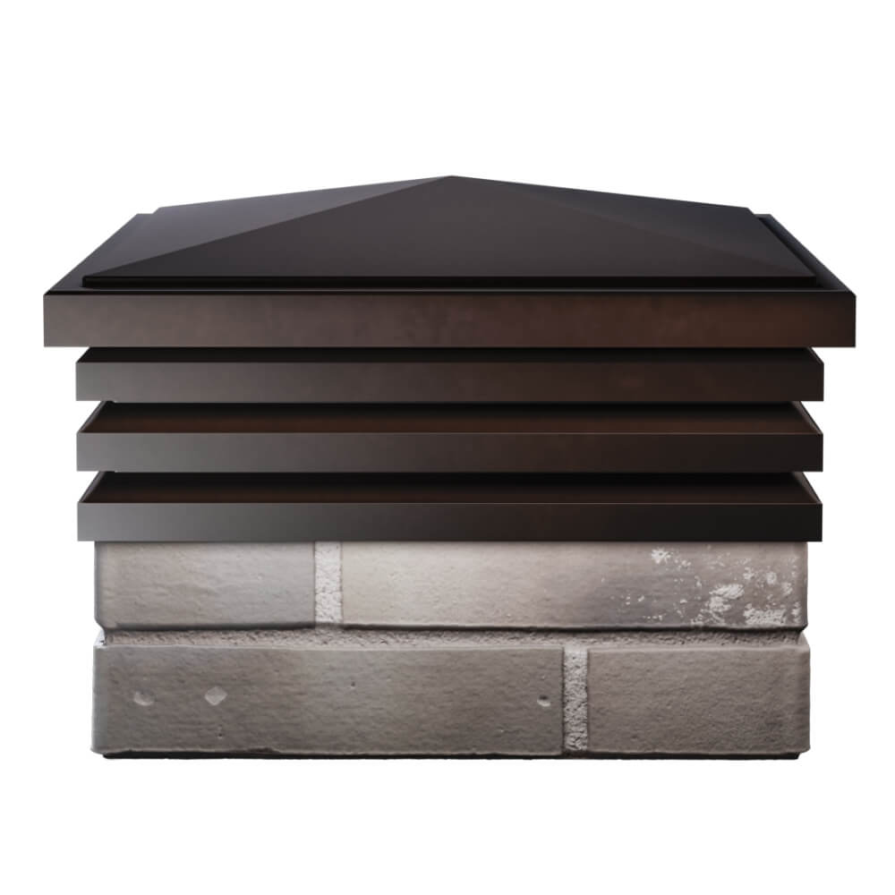 Колпак Zking Бона ХайТек Коричневый на столб 1.5х1.5 кирпича (385х385мм) Иваново фото