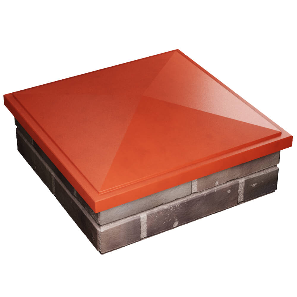 Колпак Zking БонаМоно Красный на столб 2х2 кирпича (515х515, 530х530мм) в Иваново фото