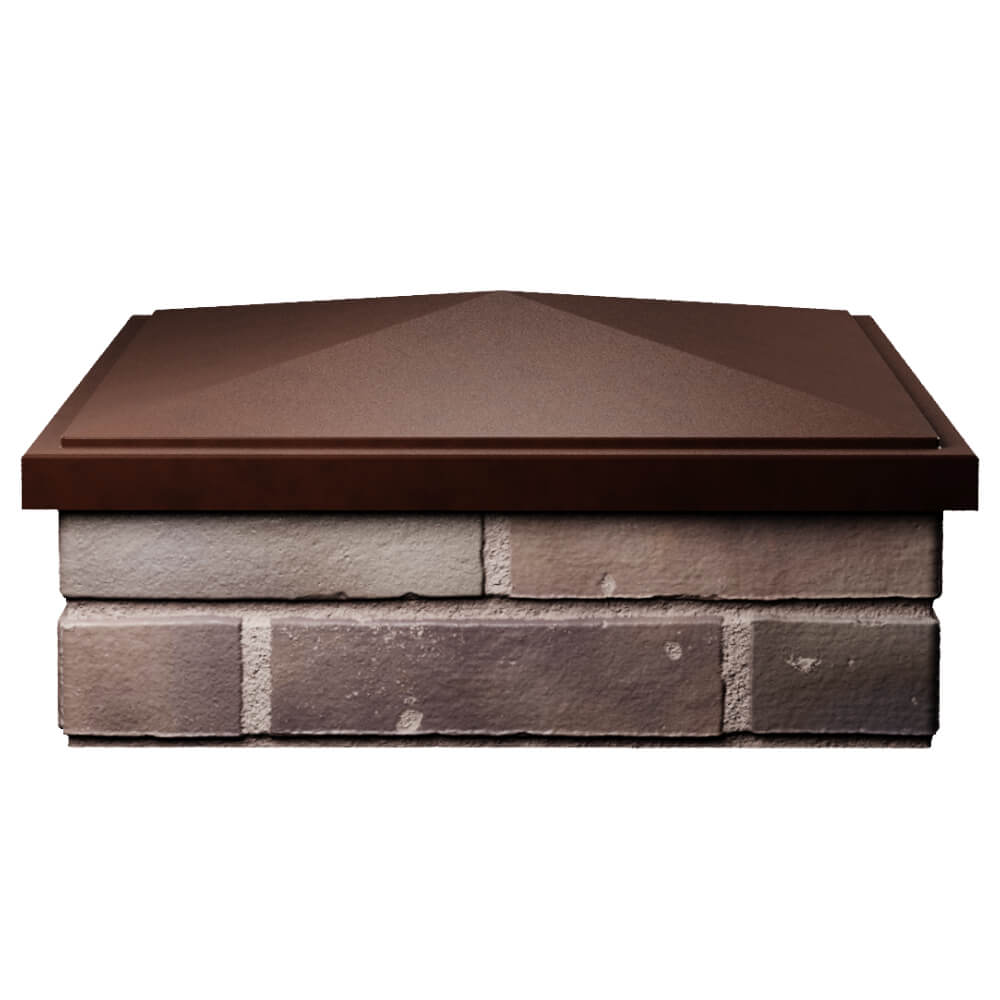 Колпак Zking БонаМоно Коричневый на столб 2х2 кирпича (515х515, 530х530мм) Иваново фото